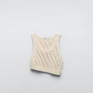 Crochet knit tank top